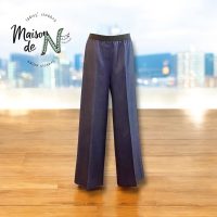 【デニム風なのに上品。履き心地も◎なセミワイドパンツ】