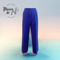 【シーズンレスに活躍爽やかブルーのセミワイドパンツ】