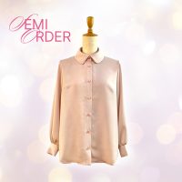 【春を連れてくるパウダーピンクのブラウス】